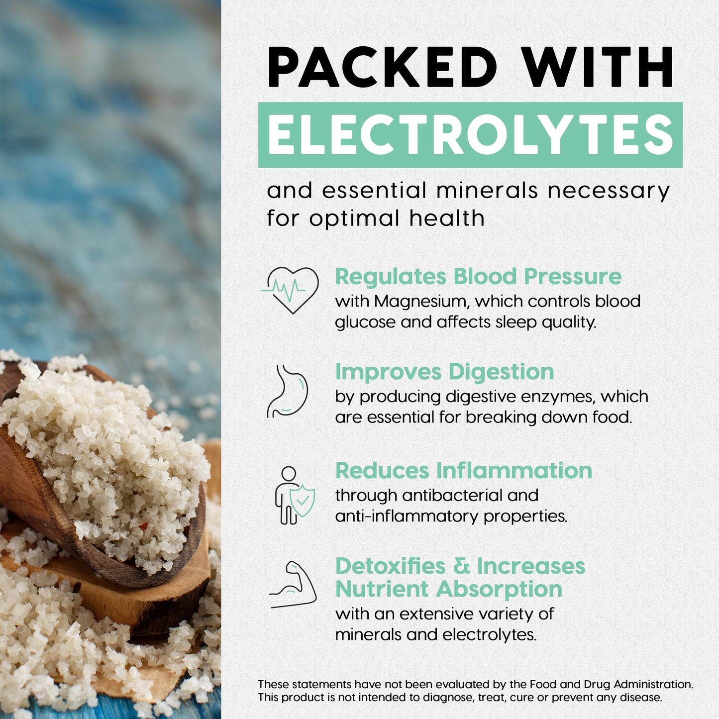 Celtic Salt- Coarse Light Grey Resealable Bag, Organic, 82 minerals, Celt Salt by Nature's Pantry (available in 1/2 lb and 1 lb)