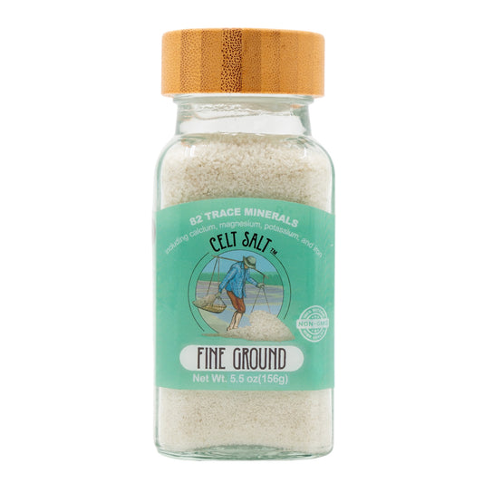 Celtic Salt- Fine Ground 5.5 oz Glass Shaker, organic, 82 minerals, Celt Salt by Nature's Pantry
