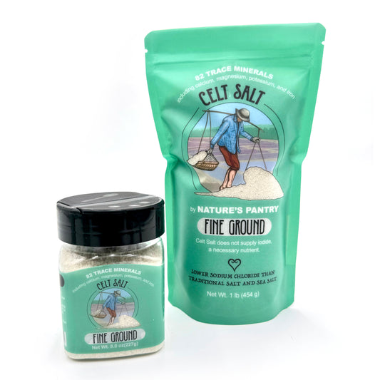 Celtic Sea Salt- Fine Ground- 1 lb (16oz) + shaker