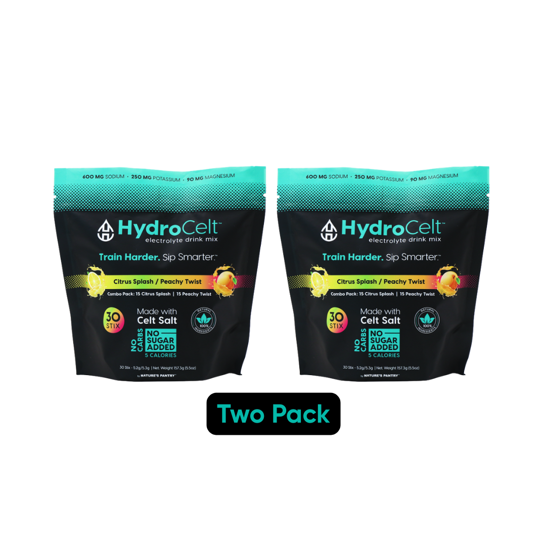 2 Pack of HydroCelt Combo 30 Pack - Peachy Twist and Citrus Splash