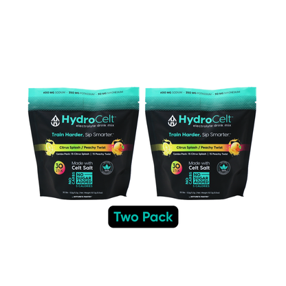 2 Pack of HydroCelt Combo 30 Pack - Peachy Twist and Citrus Splash