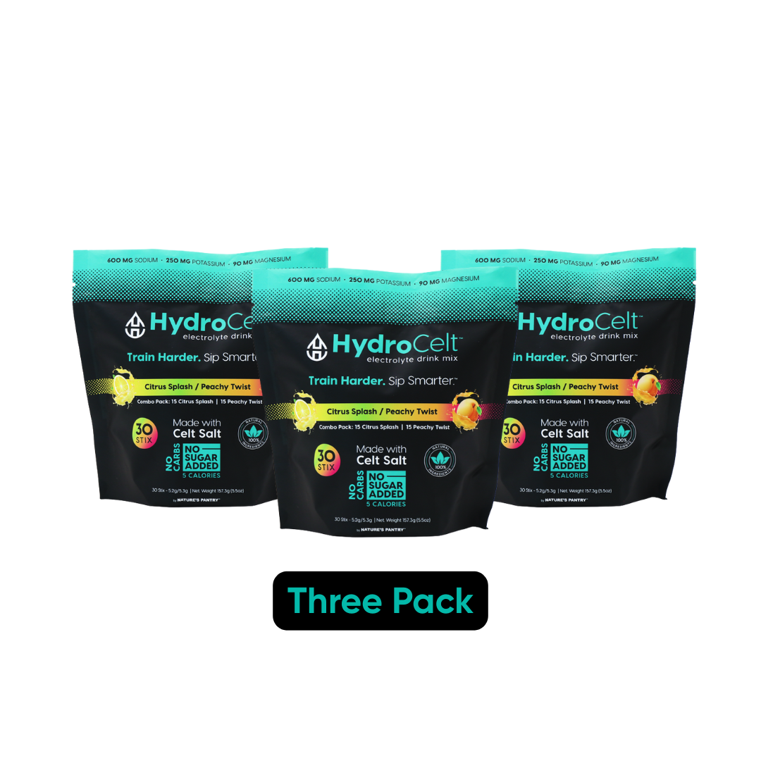 3 Pack of HydroCelt Combo 30 Pack - Peachy Twist and Citrus Splash