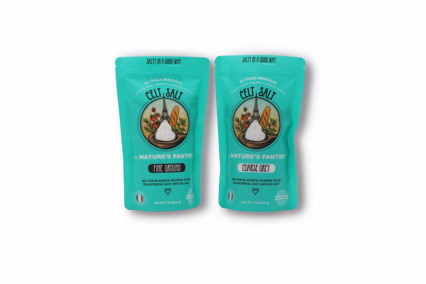 Celtic Salt Course Light Grey + Fine Ground Bundle (1 lb of each)