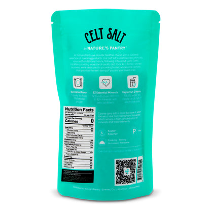 Celtic Salt- Coarse Light Grey- 1 lb (16oz) Resealable Bag + 8 oz Shaker