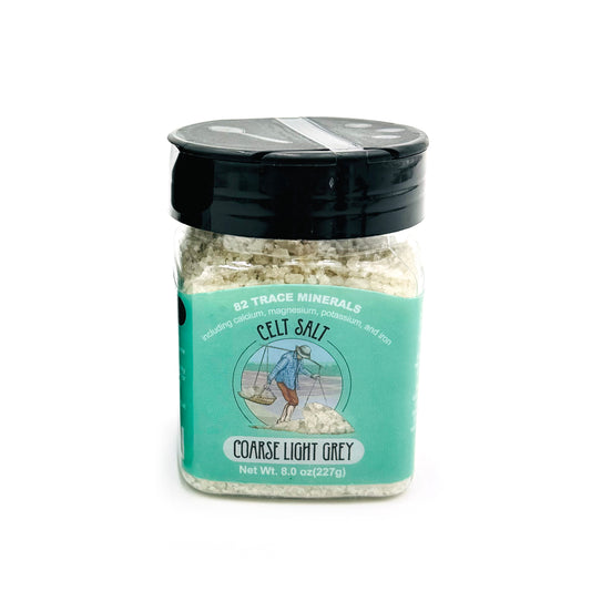 Celtic Sea Salt- 8 oz Shaker of Coarse Light Grey