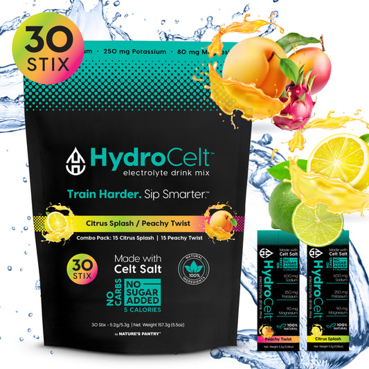 HydroCelt 30-Pack Combo – Electrolyte Drink Mix, Sugar-Free, 30 Sticks