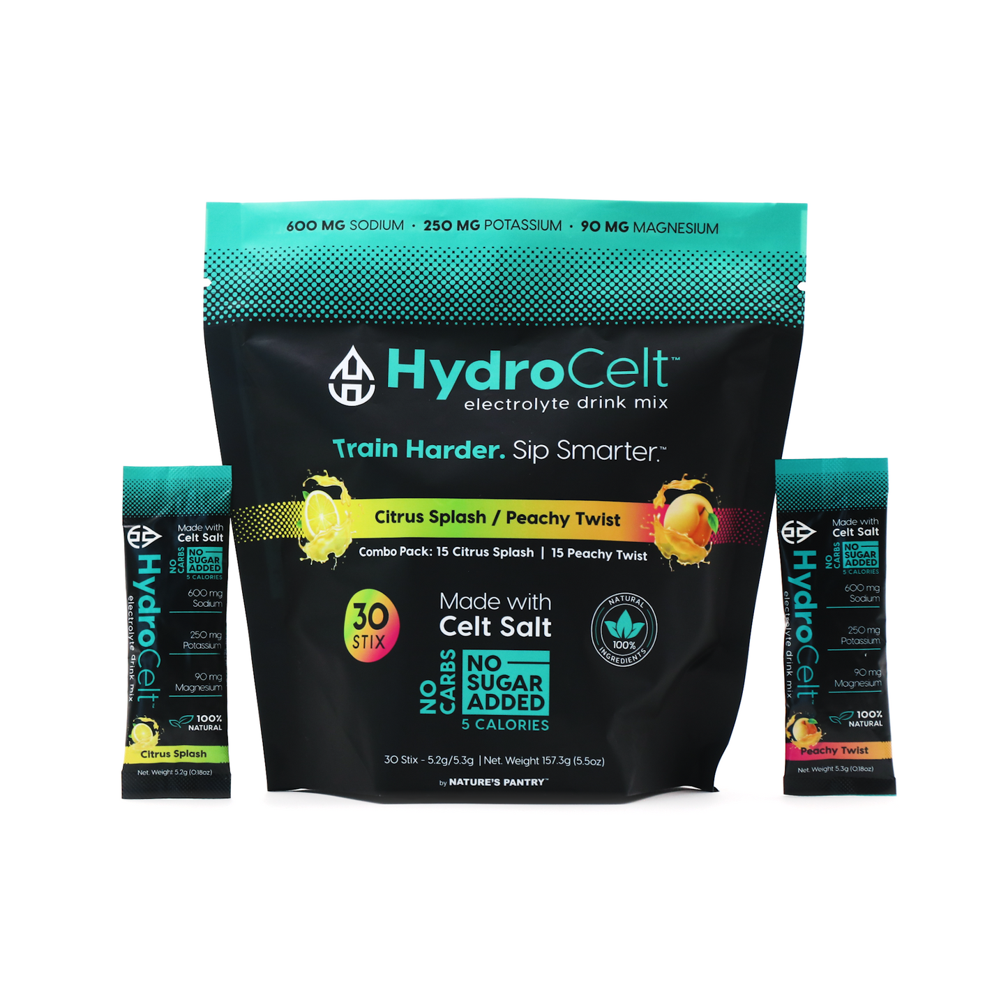 3 Pack of HydroCelt Combo 30 Pack - Peachy Twist and Citrus Splash