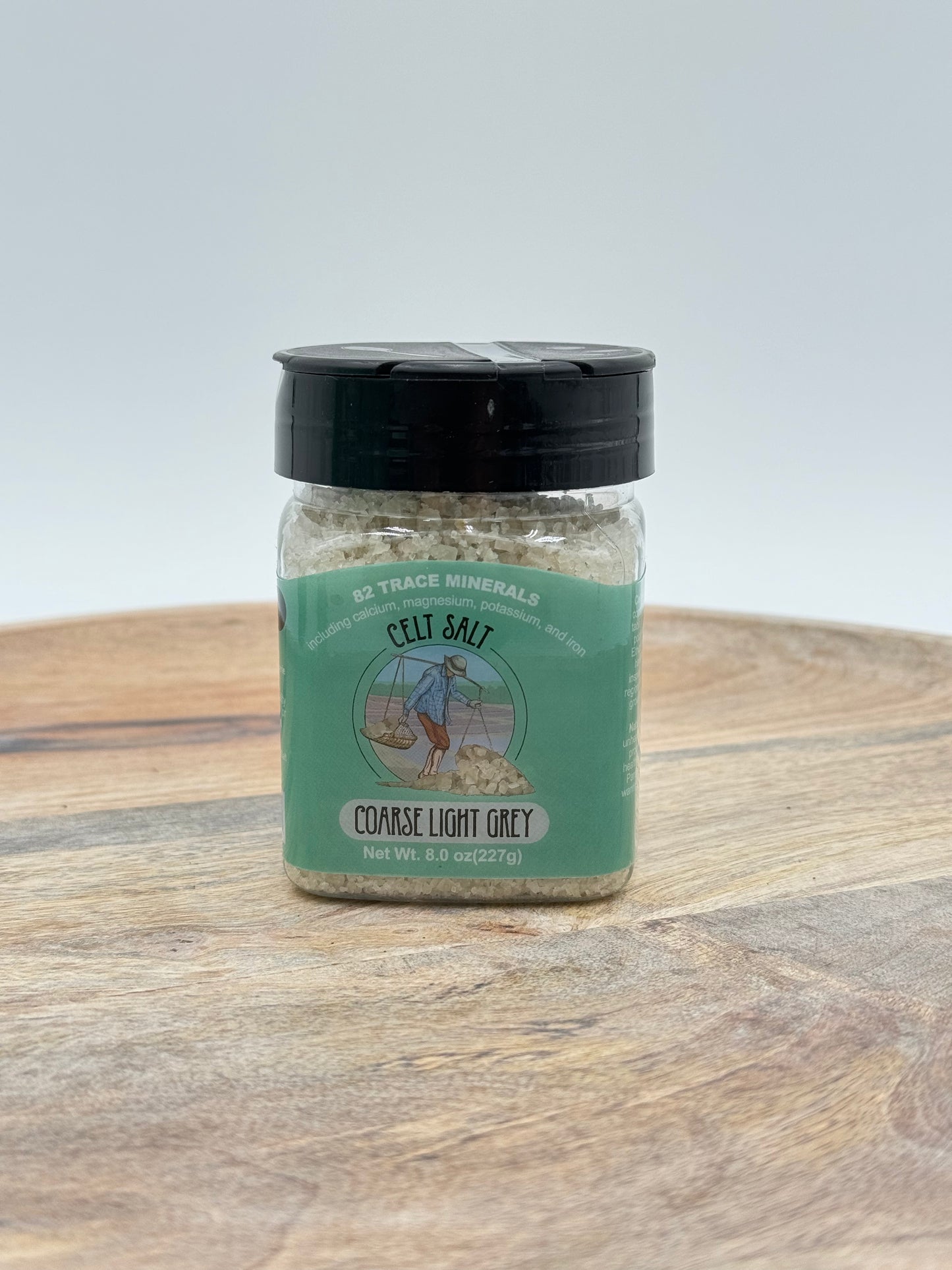 Celtic Sea Salt- 8 oz Shaker of Coarse Light Grey, organic, 82 minerals, Celt Salt By Nature's Pantry