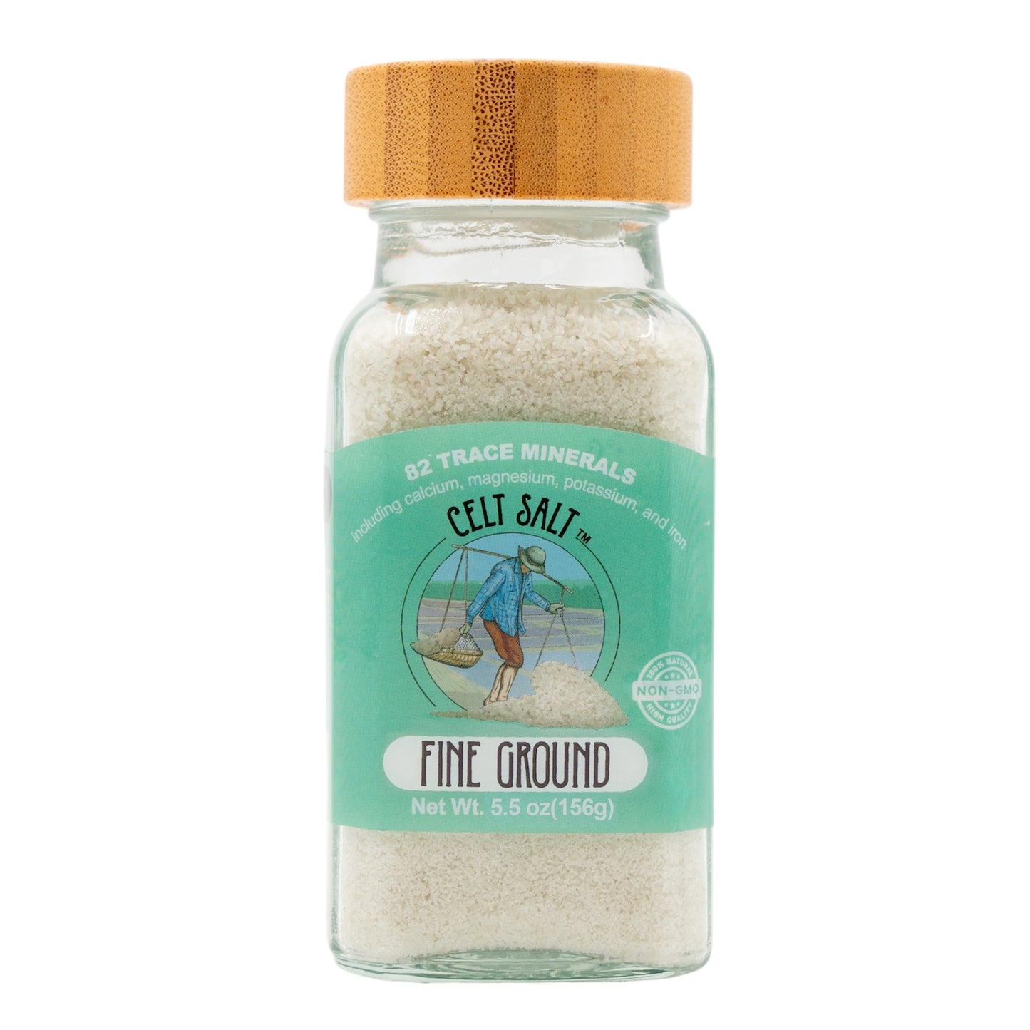 Celtic Sea Salt- Fine Ground 5.5 oz Glass Shaker, organic, 82 minerals, Celt Salt by Nature's Pantry